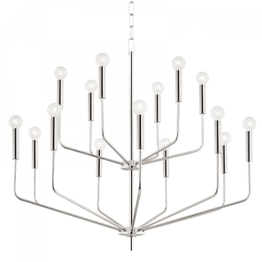 Mitzi by Hudson Valley Lighting Bailey Chandelier Polished Nickel, Nickel