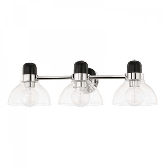 Mitzi by Hudson Valley Lighting Camile Bath Bracket Nickel, Polished Nickel