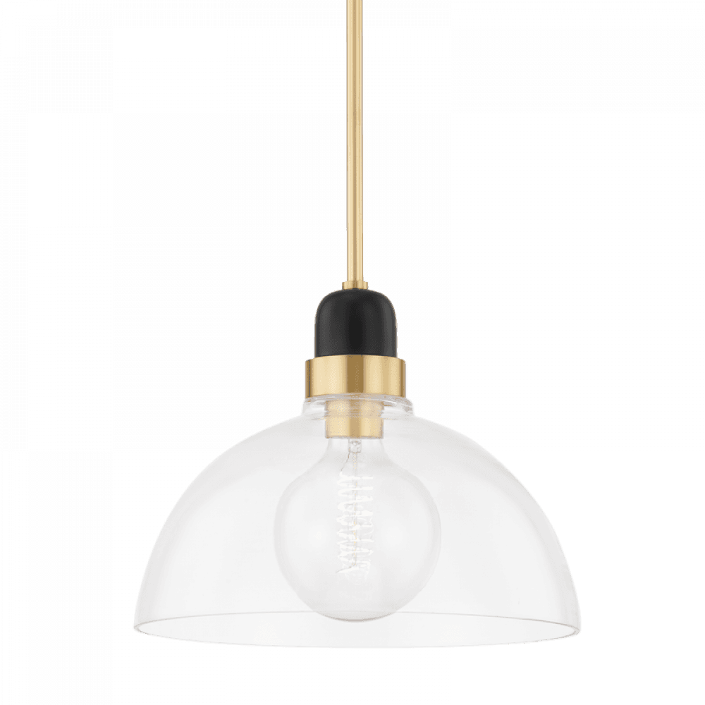 Mitzi by Hudson Valley Lighting Camile Large Pendant Brass, Aged Brass