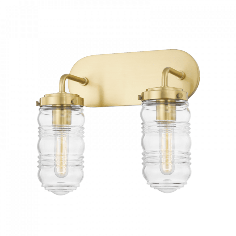 Mitzi by Hudson Valley Lighting Clara Bath Bracket Aged Brass, Brass