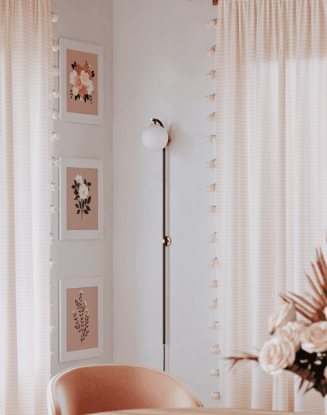 Mitzi by Hudson Valley Lighting Faye Portable Wall Sconce, 1-Light, LED, Brass, 43"H (HL589201-AGB/SBK 608UHEU)