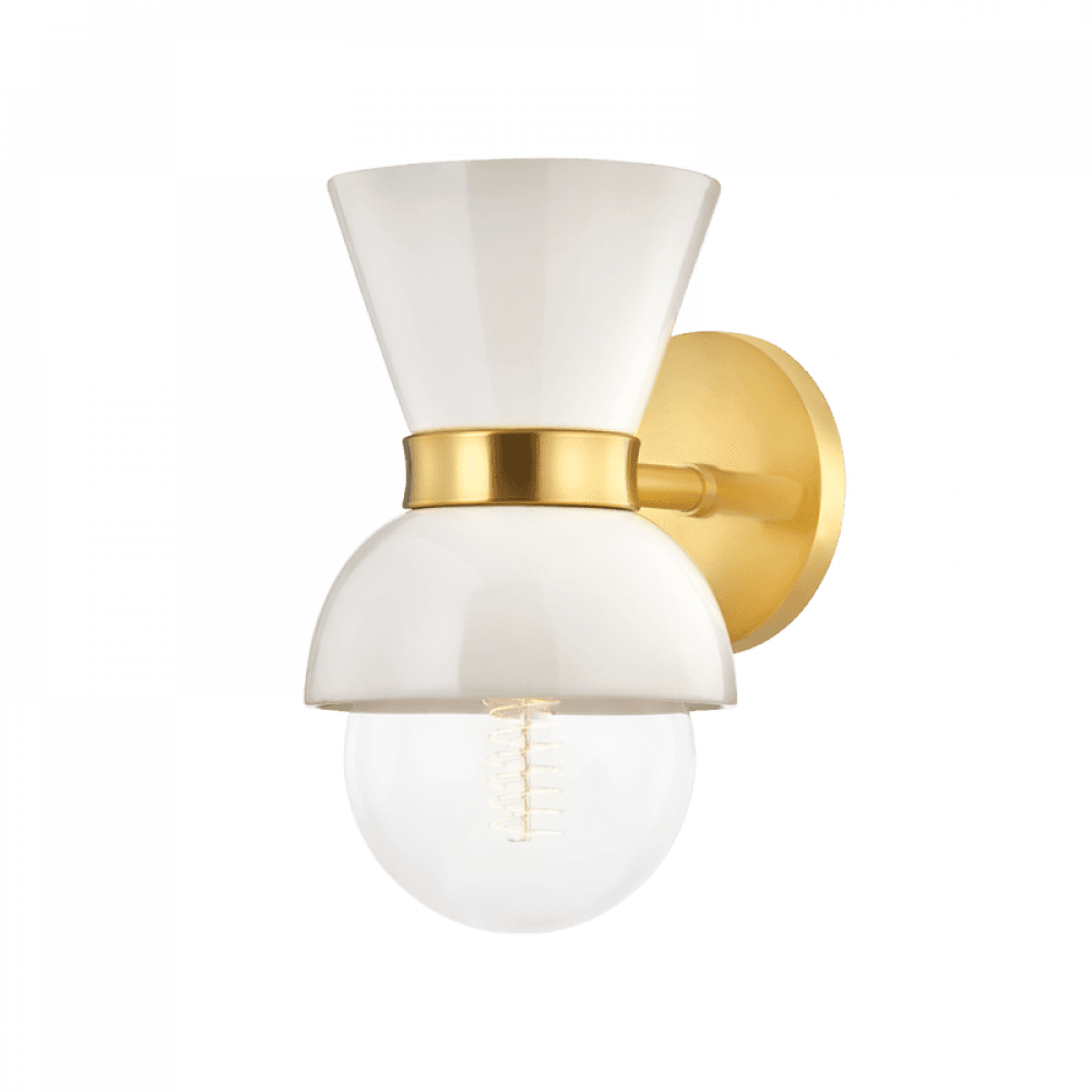 Mitzi by Hudson Valley Lighting Gillian Wall Sconce Aged Brass