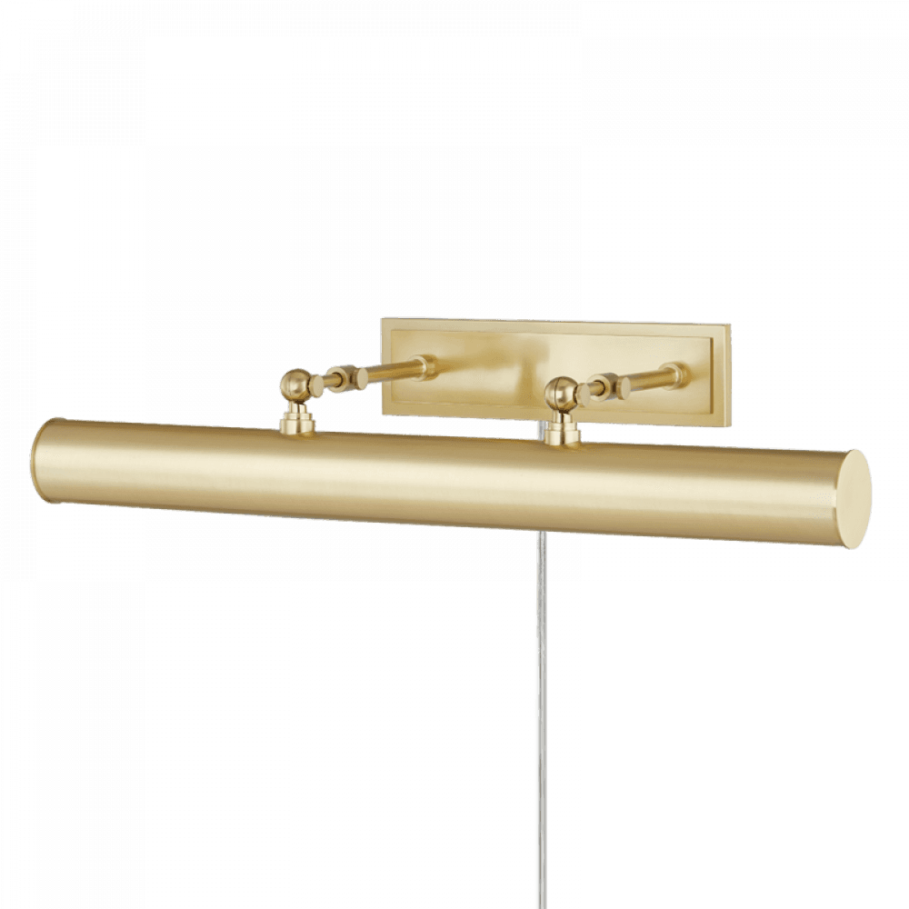 Mitzi by Hudson Valley Lighting Holly Picture Light With Plug Brass, Aged Brass