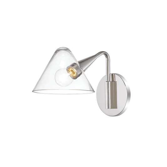 Mitzi by Hudson Valley Lighting Isabella Wall Sconce Nickel, Polished Nickel