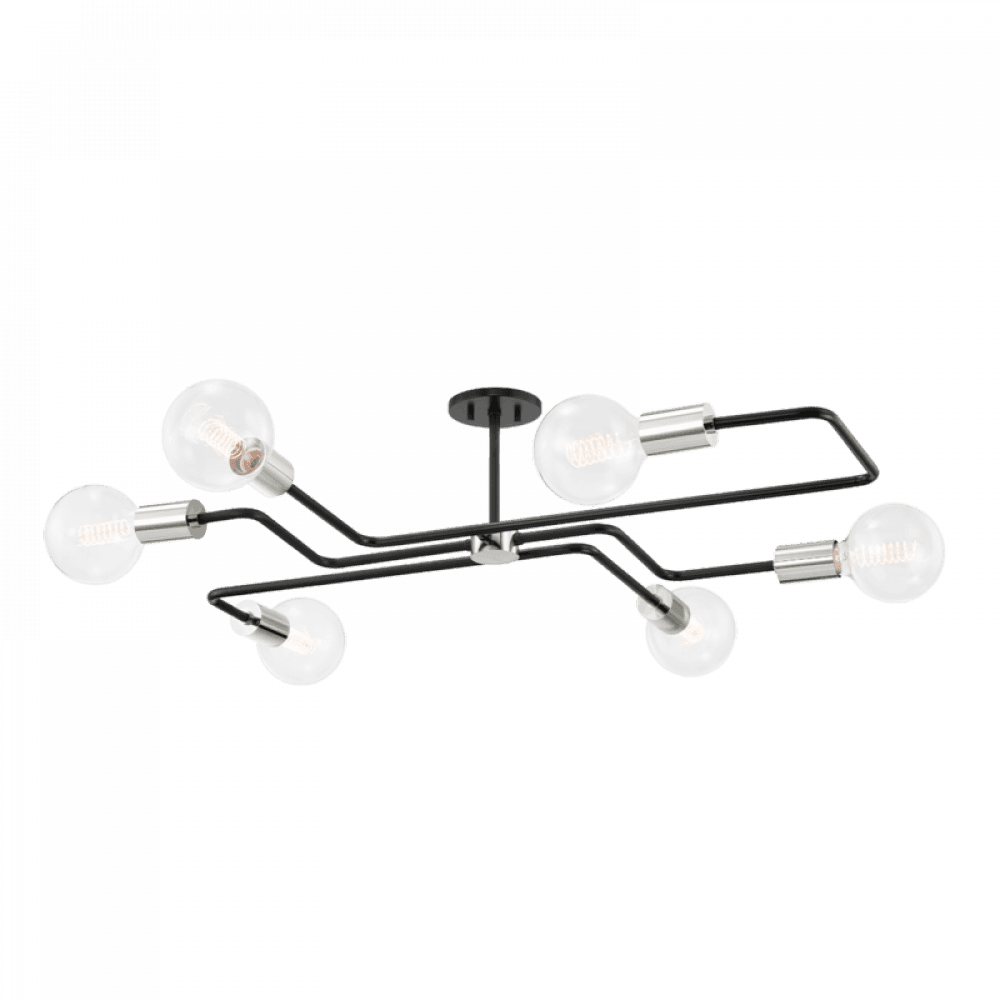 Mitzi by Hudson Valley Lighting Jena Semi-Flush Mount Polished Nickel
