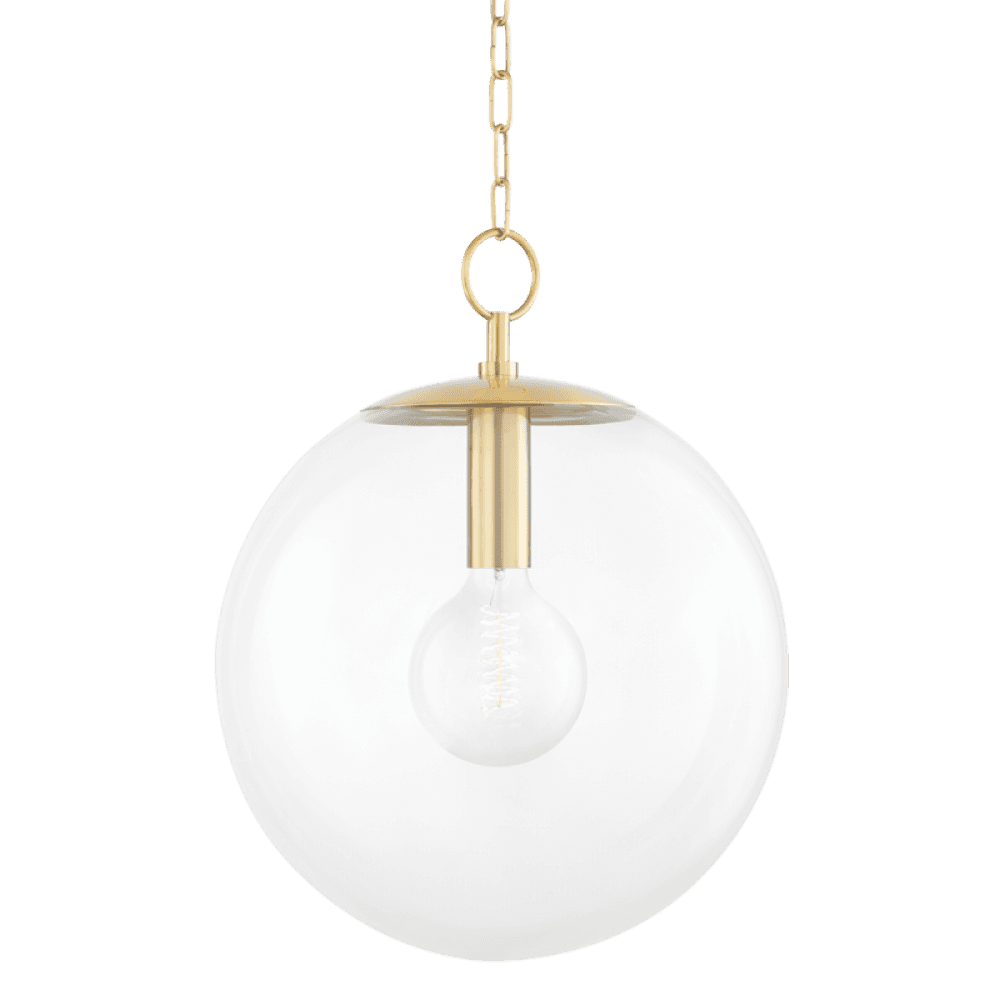 Mitzi by Hudson Valley Lighting Juliana Large Pendant Brass, Aged Brass