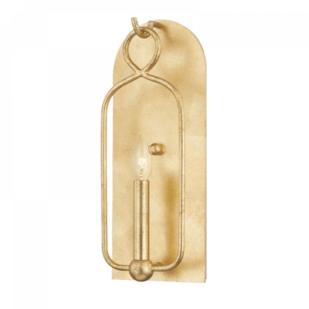 Mitzi by Hudson Valley Lighting Mallory Wall Sconce Gold Leaf, Gold