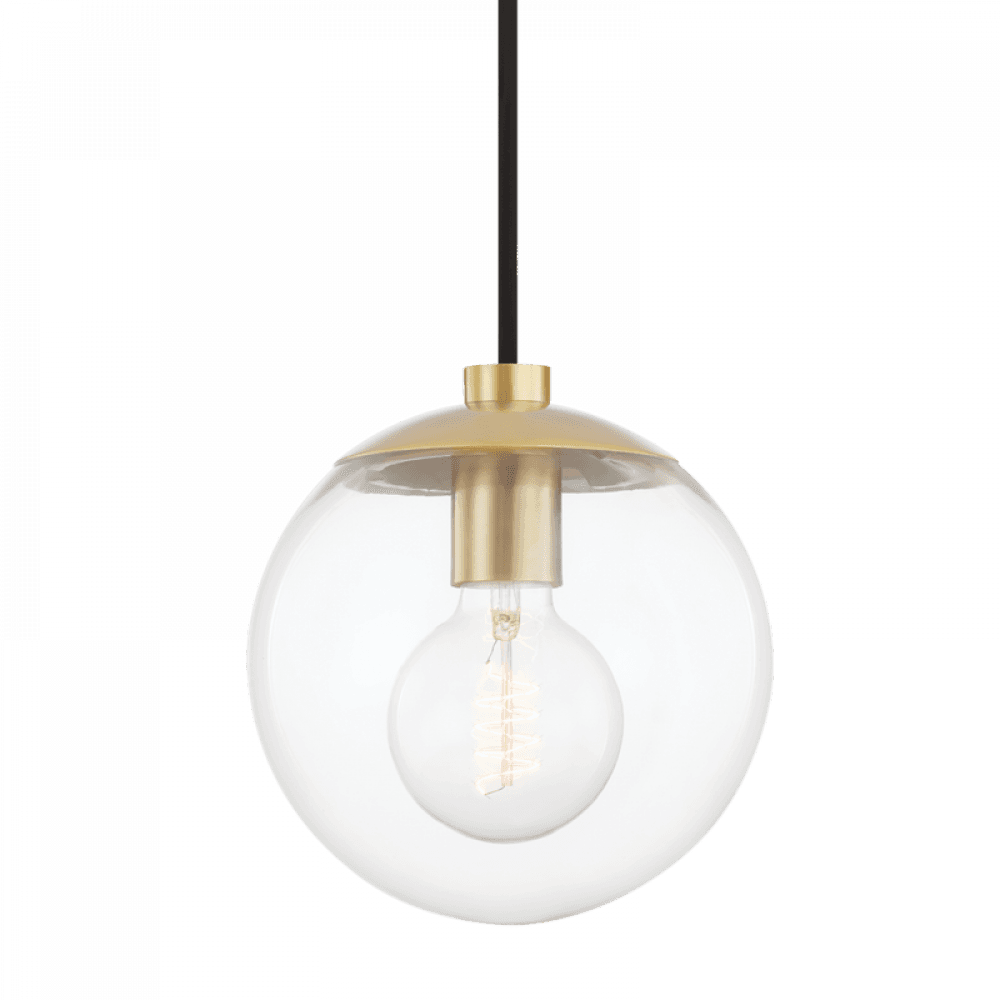 Mitzi by Hudson Valley Lighting Meadow Pendant Aged Brass, Brass