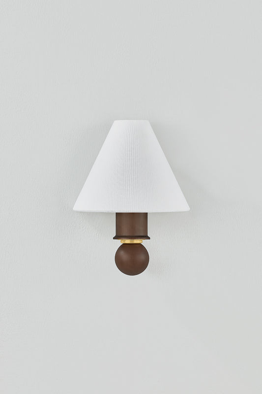 Mitzi by Hudson Valley Lighting Candice Wall Sconce in Aged Brass, detail view 1