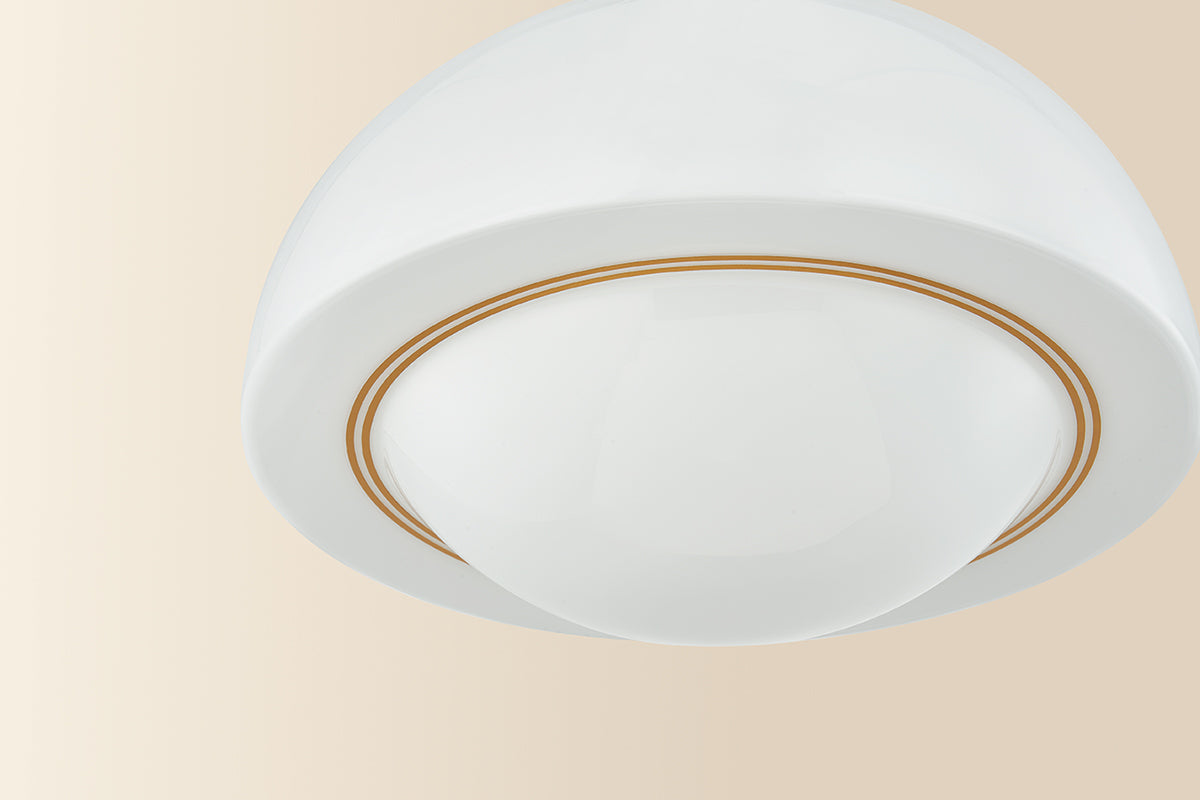 Mitzi by Hudson Valley Lighting Celine Pendant in Aged Brass, detail view 6