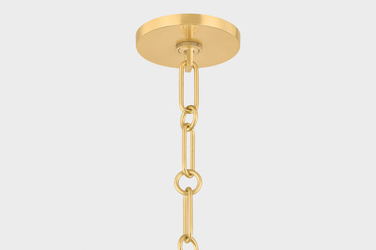 Mitzi by Hudson Valley Lighting Christine Large Pendant in Aged Brass, detail view 1