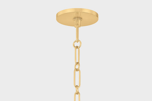 Mitzi by Hudson Valley Lighting Christine Small Pendant in Aged Brass, detail view 1