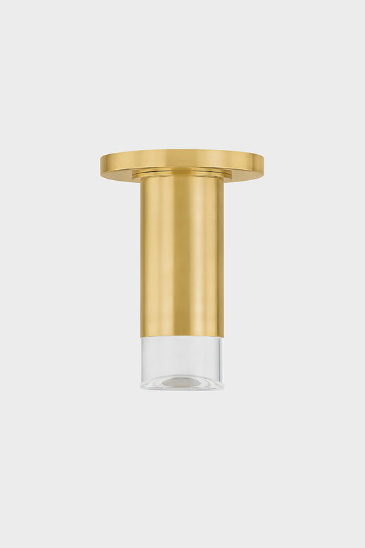 Mitzi by Hudson Valley Lighting Claudie Flush Mount in Aged Brass, detail view 1