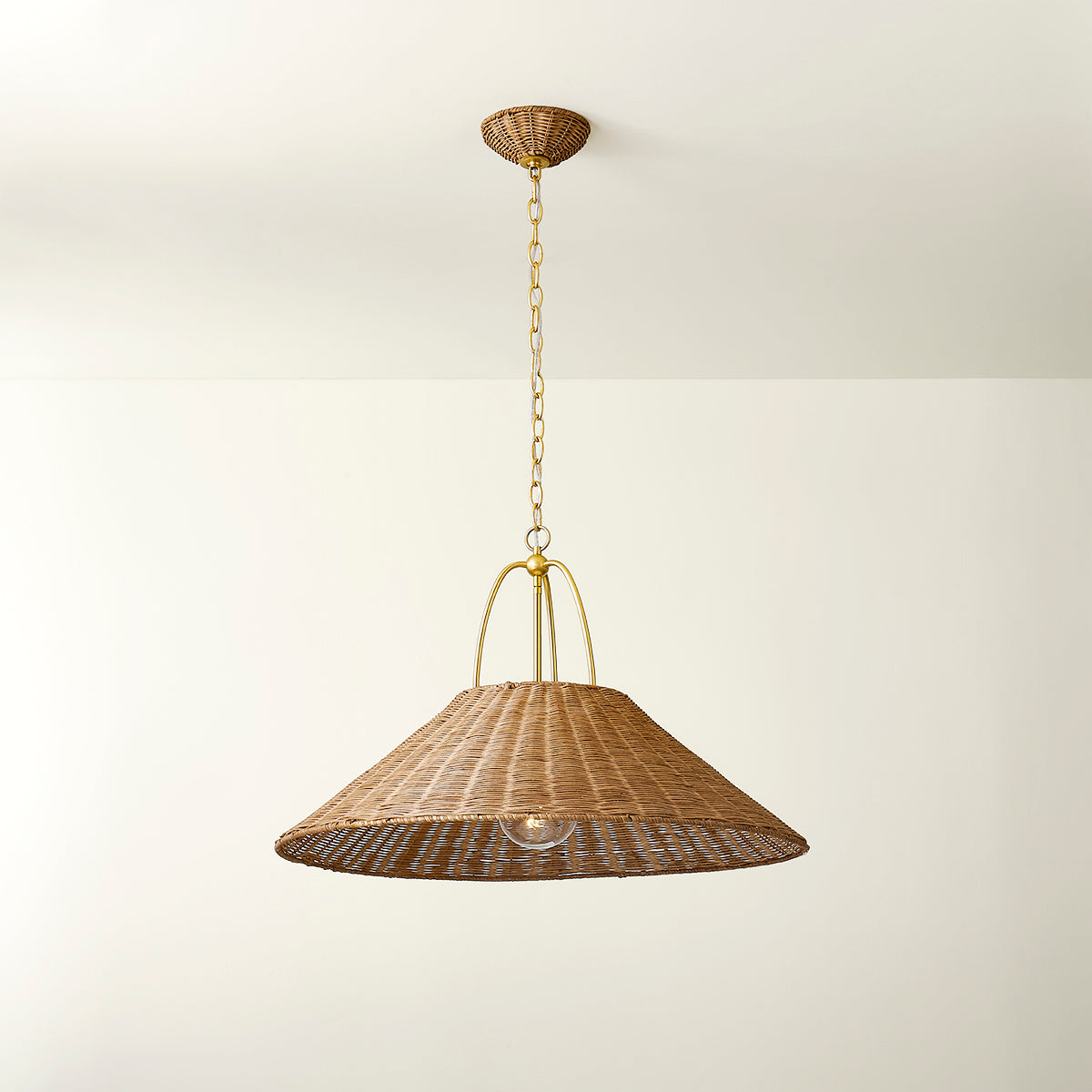 Mitzi by Hudson Valley Lighting Davida Large Pendant in Aged Brass, detail view 4