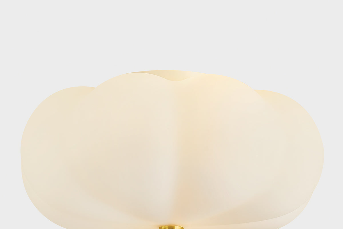 Mitzi by Hudson Valley Lighting Demille Flush Mount in Aged Brass, detail view 6
