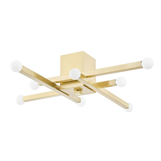 Mitzi by Hudson Valley Lighting Dona Flush Mount in Aged Brass