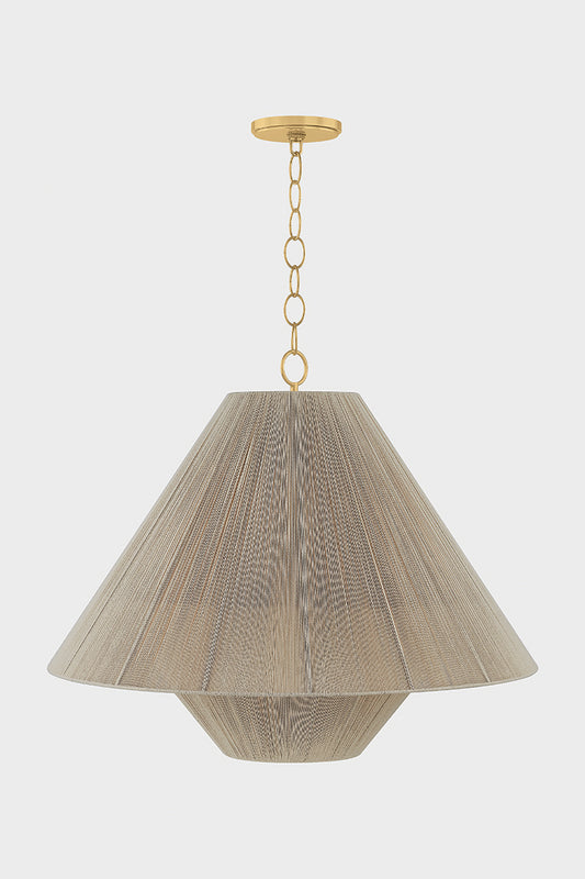 Mitzi by Hudson Valley Lighting Eleanor Large Pendant in Aged Brass, detail view 1