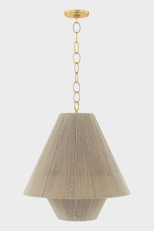 Mitzi by Hudson Valley Lighting Eleanor Small Pendant in Aged Brass, detail view 1