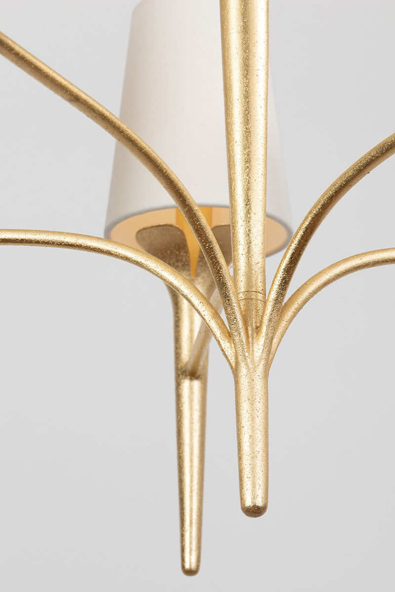 Mitzi by Hudson Valley Lighting Emily Chandelier in Gold Leaf, detail view 3
