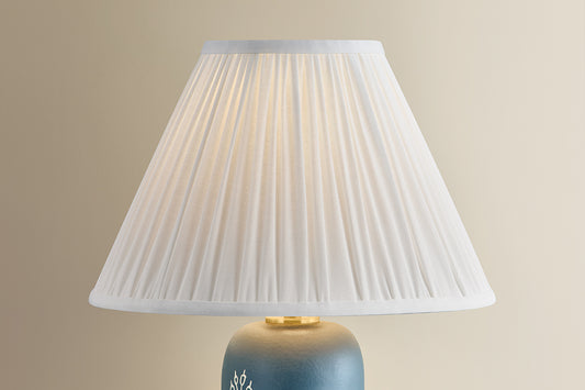 Mitzi by Hudson Valley Lighting Etta Table Lamp in Aged Brass / Ceramic Midnight Bloom, detail view 1