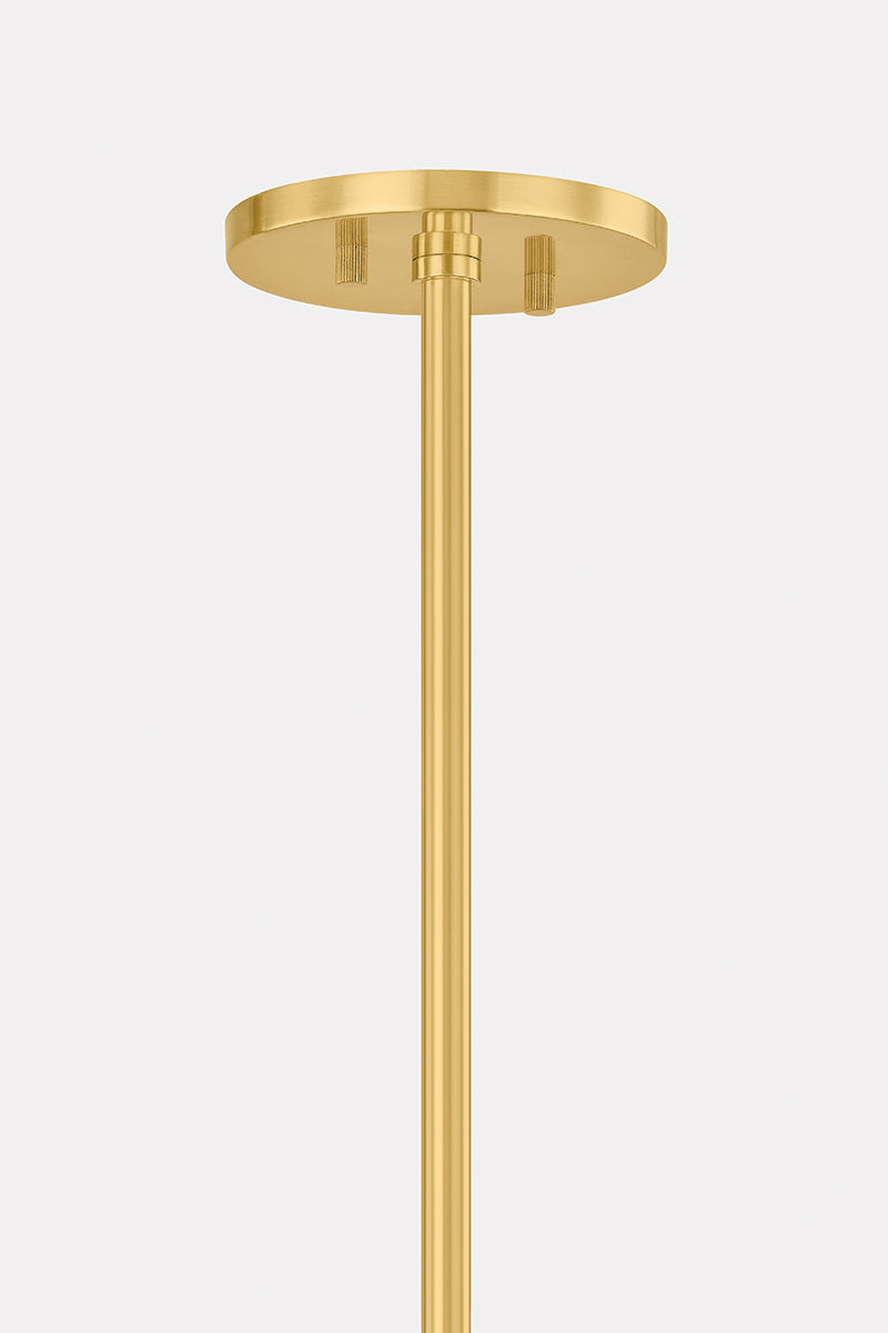 Mitzi by Hudson Valley Lighting Eva Chandelier in Aged Brass, detail view 6