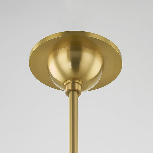 Mitzi by Hudson Valley Lighting Genesis 9-Light Chandelier in Aged Brass, detail view 1