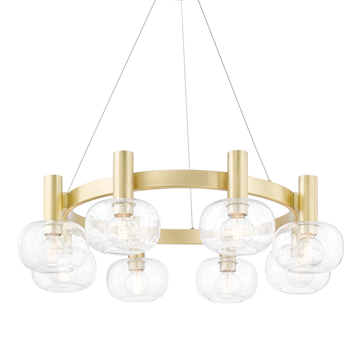 Mitzi by Hudson Valley Lighting Harlow 8-Light Chandelier in Aged Brass