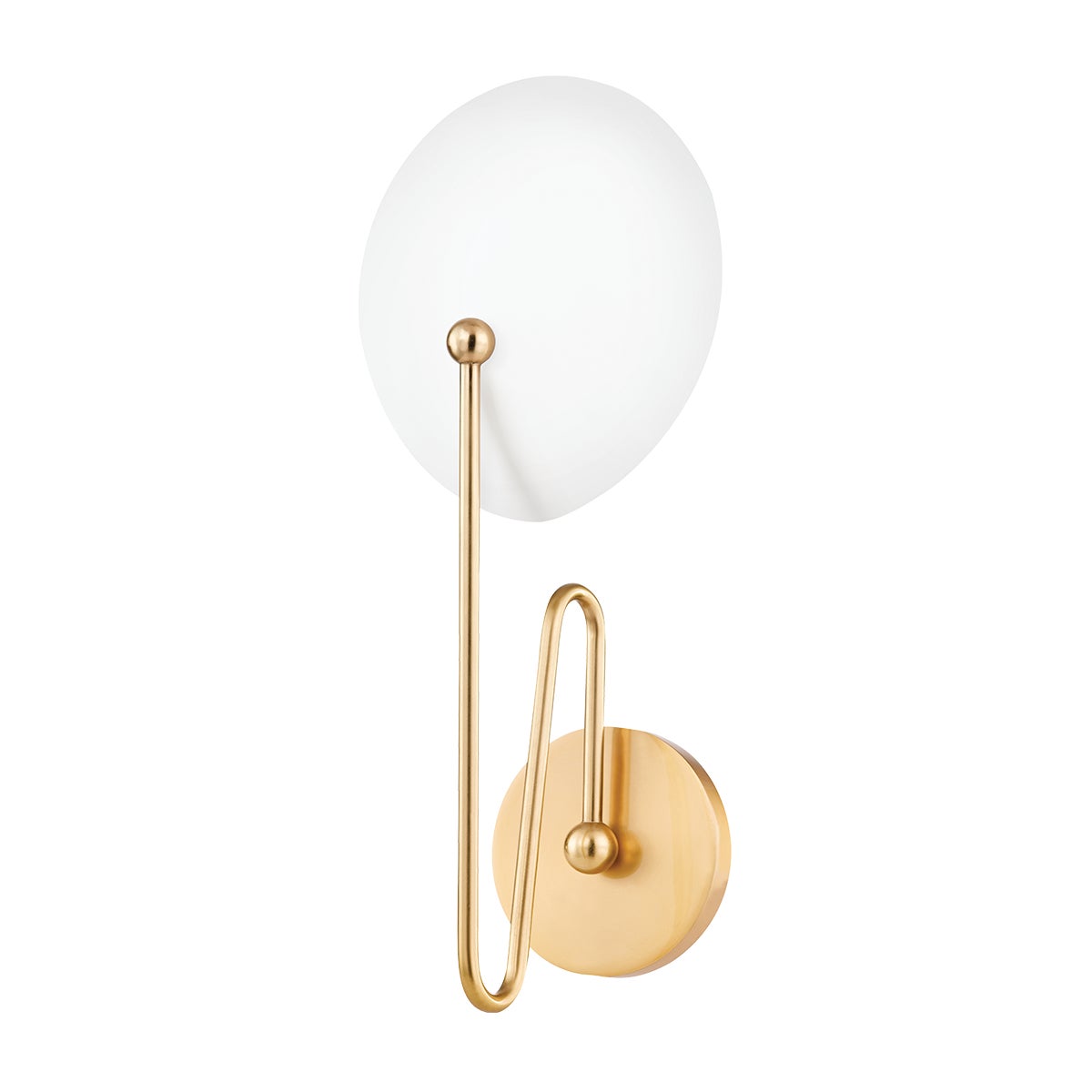 Mitzi by Hudson Valley Lighting Hattie Wall Sconce in Aged Brass / Textured White