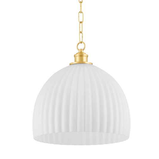 Mitzi by Hudson Valley Lighting Hillary Large Pendant in Aged Brass