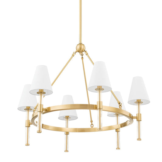 Mitzi by Hudson Valley Lighting Janelle Chandelier in Aged Brass