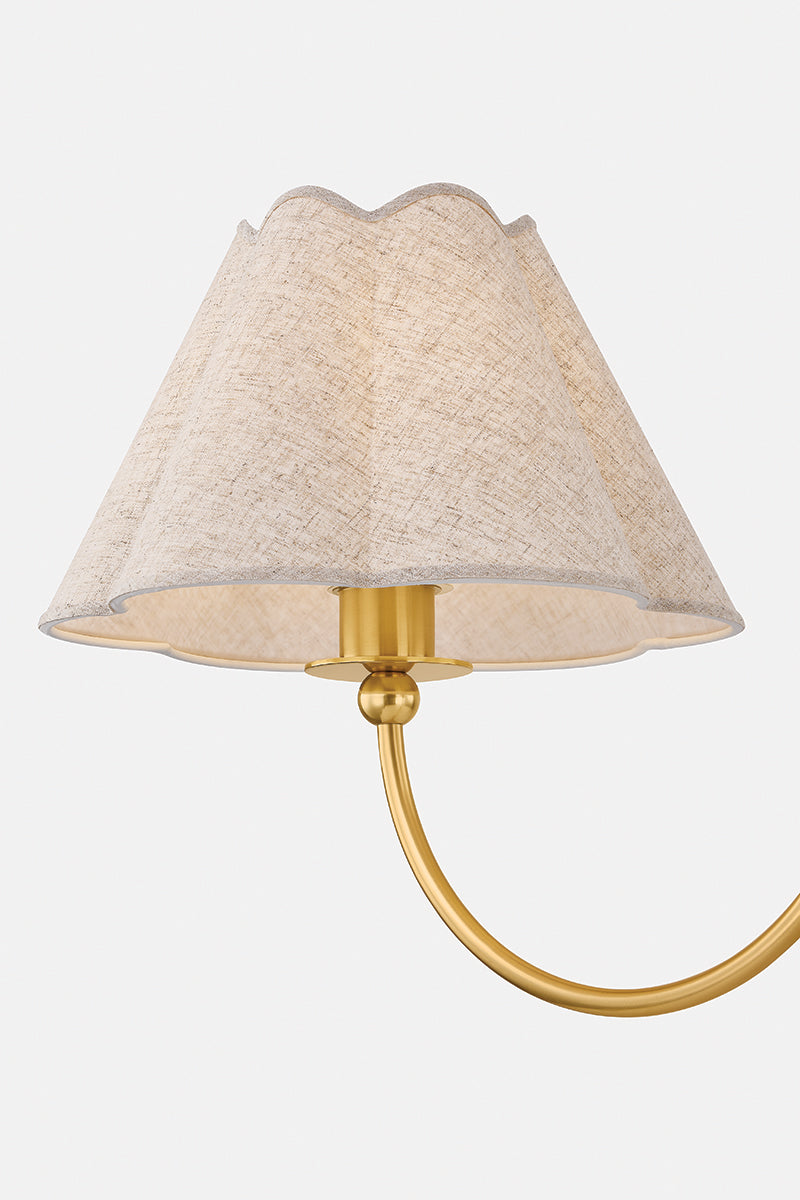Mitzi by Hudson Valley Lighting Janie Linear Chandelier in Aged Brass / True Bronze, detail view 7