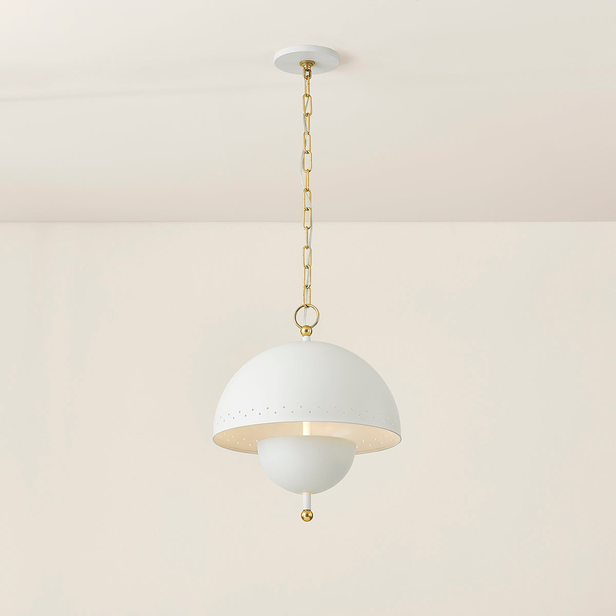 Mitzi by Hudson Valley Lighting Jojo Pendant in Aged Brass / Soft White, detail view 4