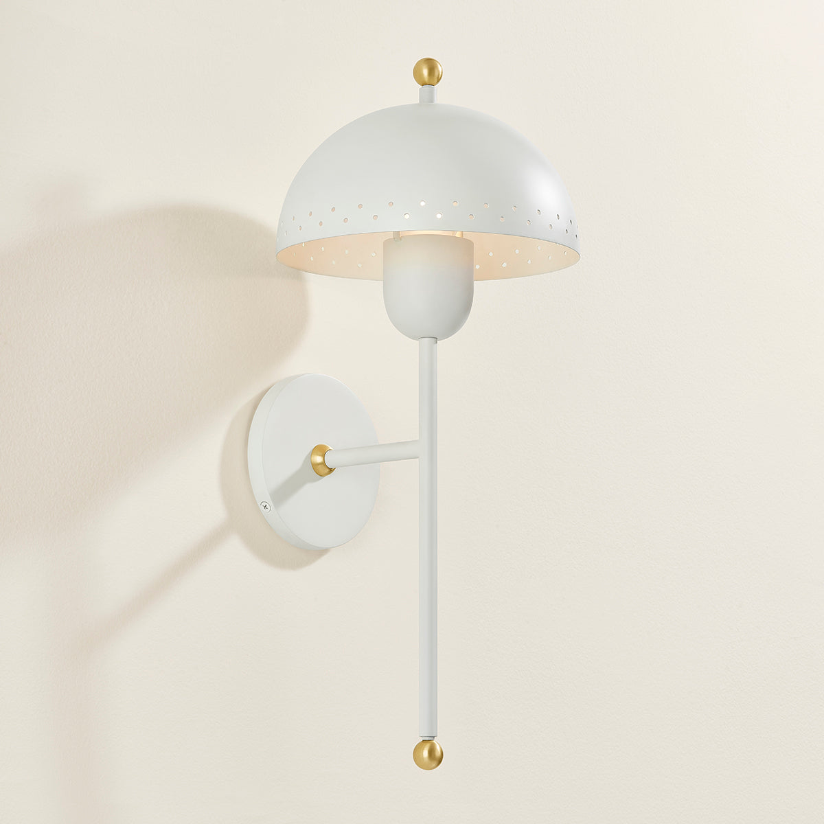 Mitzi by Hudson Valley Lighting Jojo Wall Sconce in Aged Brass / Soft White, detail view 4