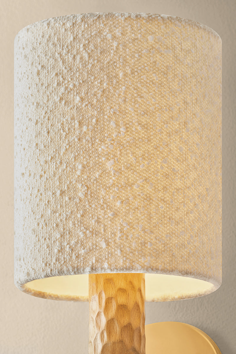 Mitzi by Hudson Valley Lighting Jones Wall Sconce in Aged Brass, detail view 5