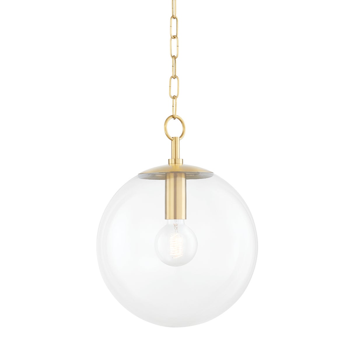 Mitzi by Hudson Valley Lighting Juliana Small Pendant in Aged Brass