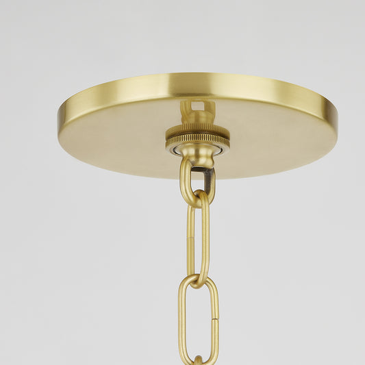 Mitzi by Hudson Valley Lighting June Small Lantern in Aged Brass, detail view 1