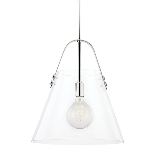 Mitzi by Hudson Valley Lighting Karin Extra Large Pendant in Polished Nickel