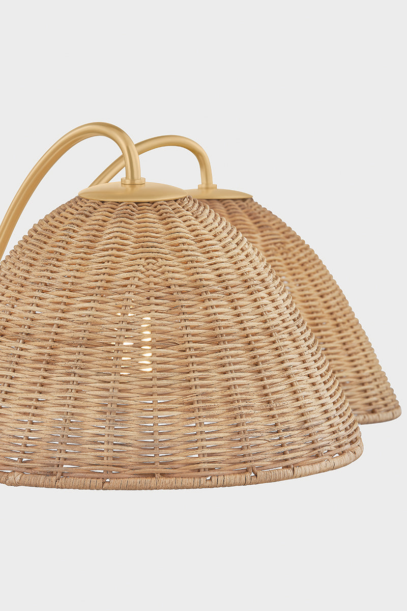 Mitzi by Hudson Valley Lighting Katniss 5-Light Chandelier in Aged Brass, detail view 4