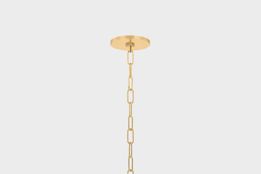 Mitzi by Hudson Valley Lighting Keilah Large Pendant in Aged Brass, detail view 1