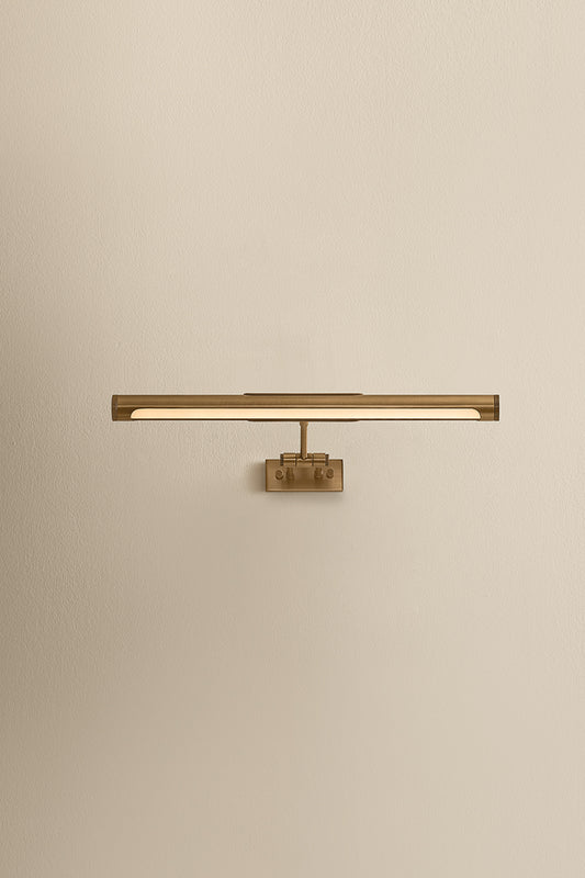 Mitzi by Hudson Valley Lighting Kenya Small Picture Light in Patina Brass, detail view 1
