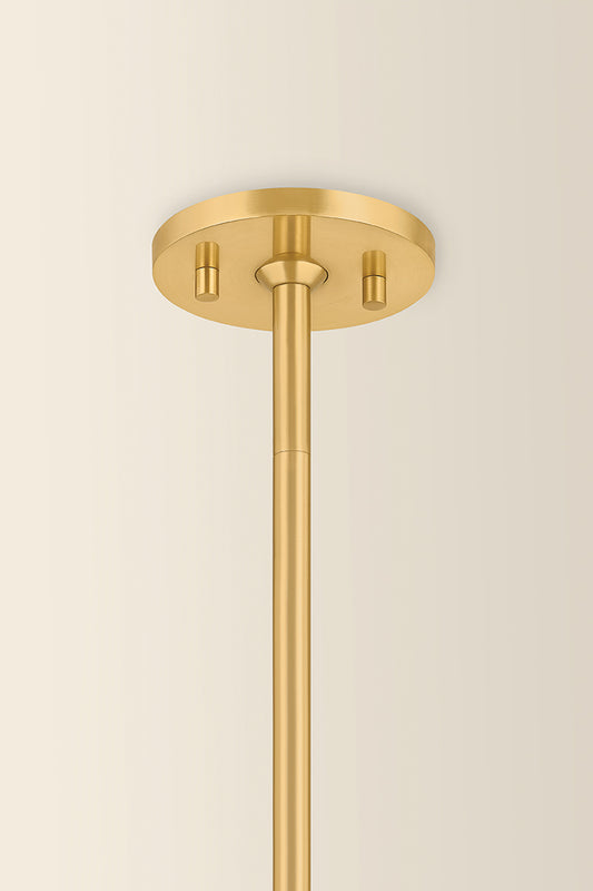 Mitzi by Hudson Valley Lighting Kristen 4-Light Chandelier in Aged Brass, detail view 1