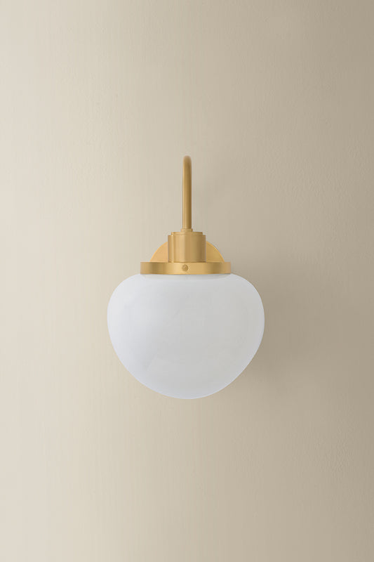 Mitzi by Hudson Valley Lighting Kristen Wall Sconce in Aged Brass, detail view 1