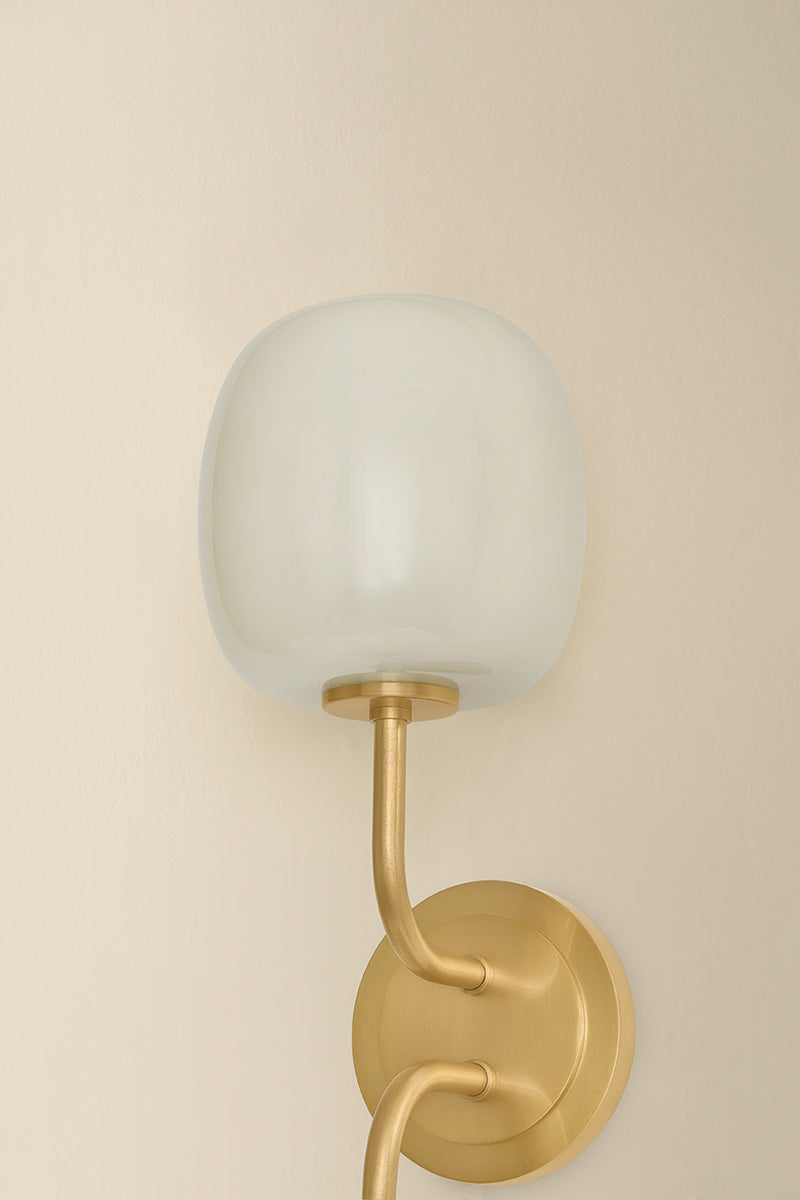 Mitzi by Hudson Valley Lighting Lisette 2-Light Vanity Light in Aged Brass, detail view 5