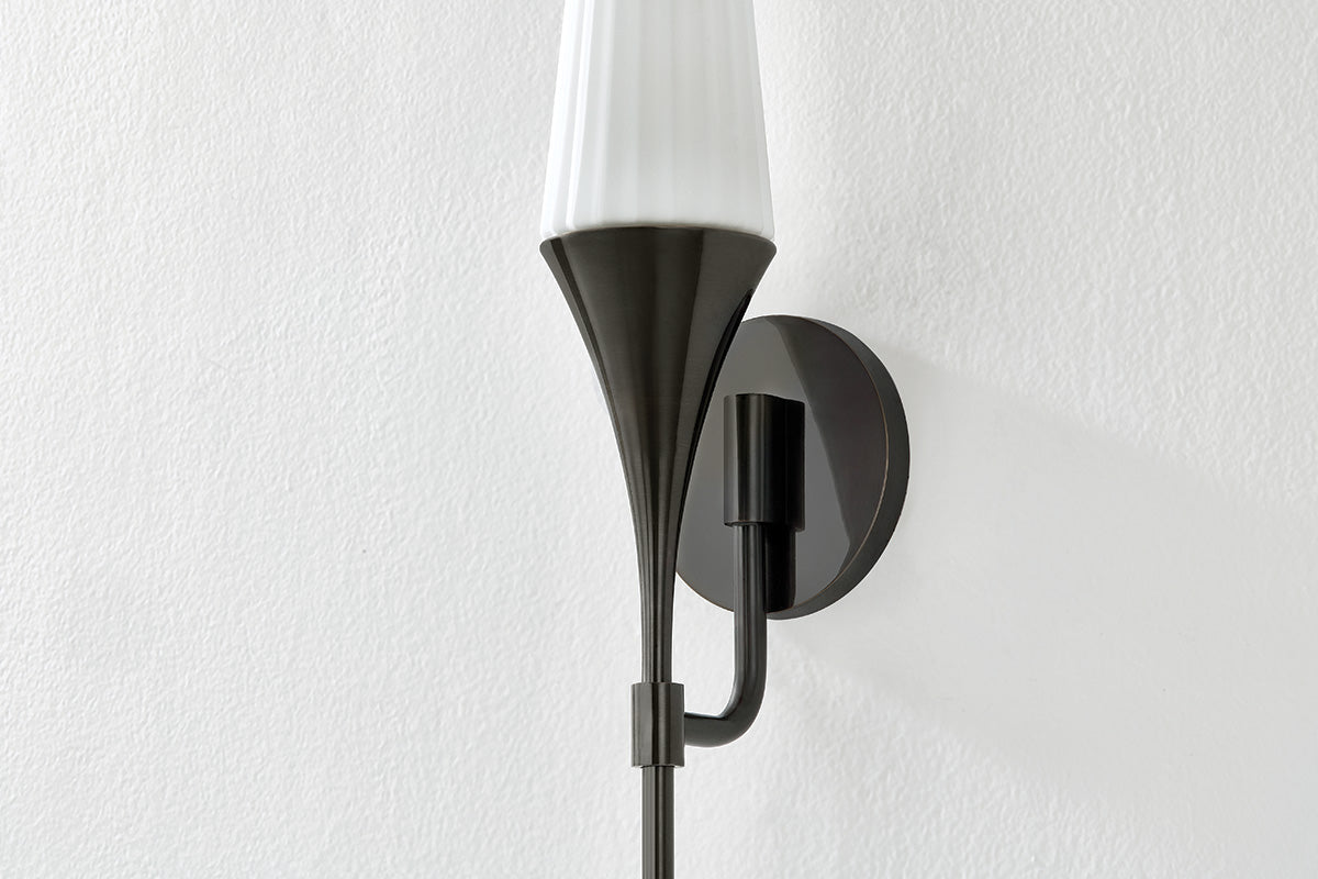 Mitzi by Hudson Valley Lighting Luisa Wall Sconce in True Bronze, detail view 2