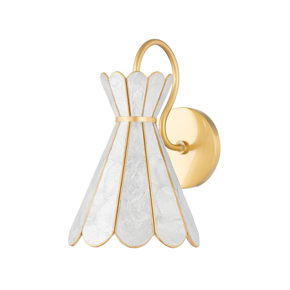 Mitzi by Hudson Valley Lighting Lyra Wall Sconce in Aged Brass