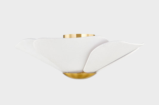 Mitzi by Hudson Valley Lighting Madeline Flush Mount in Aged Brass, detail view 1
