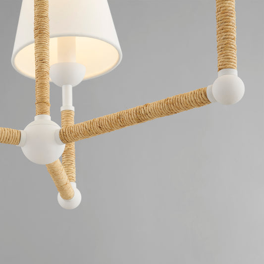Mitzi by Hudson Valley Lighting Mariana 3-Light Chandelier in Textured White, detail view 1