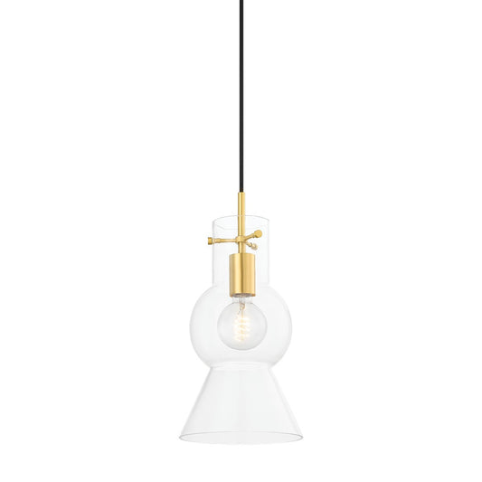 Mitzi by Hudson Valley Lighting Mirabel Small Pendant in Aged Brass