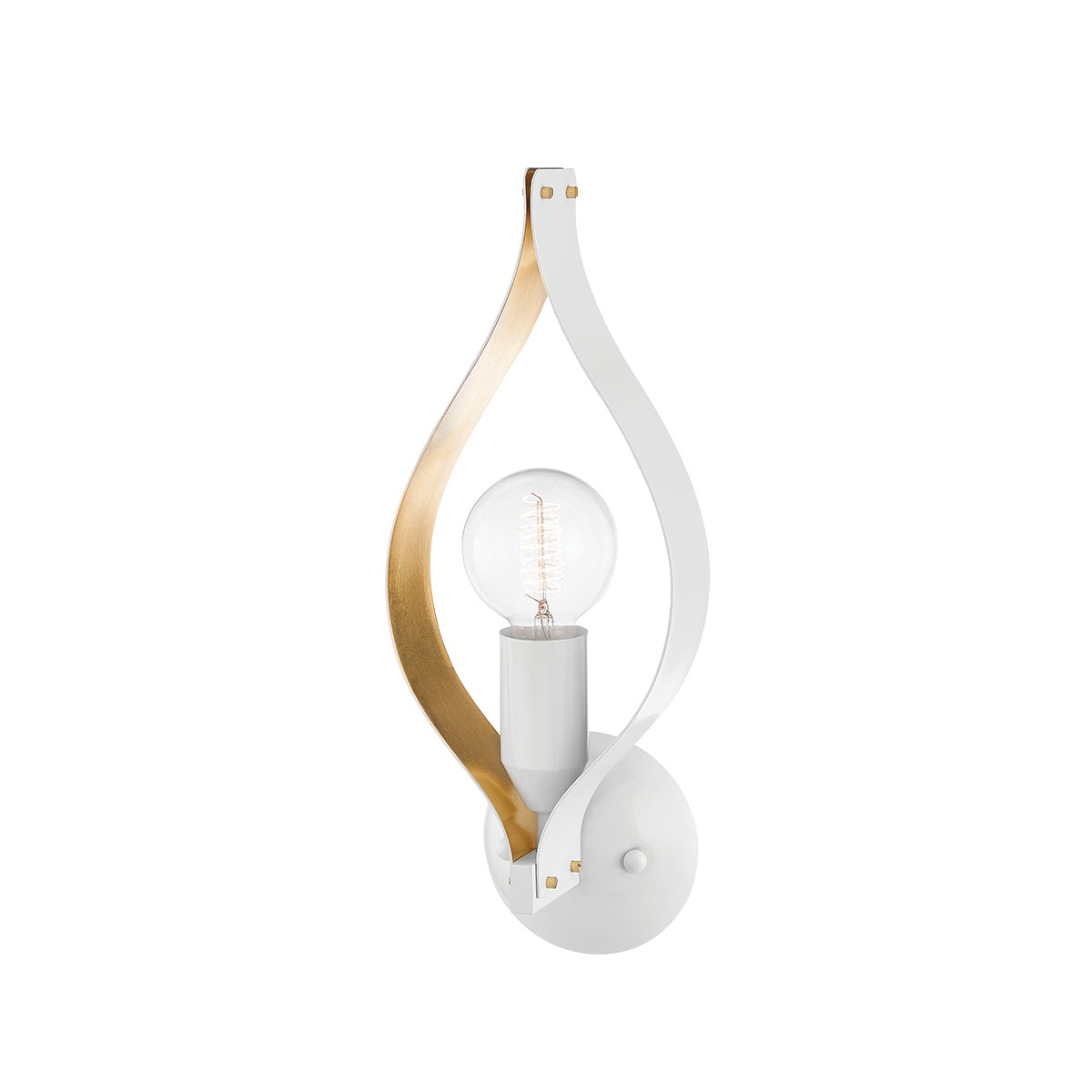 Mitzi by Hudson Valley Lighting Nala Wall Sconce in Soft White / Gold Leaf