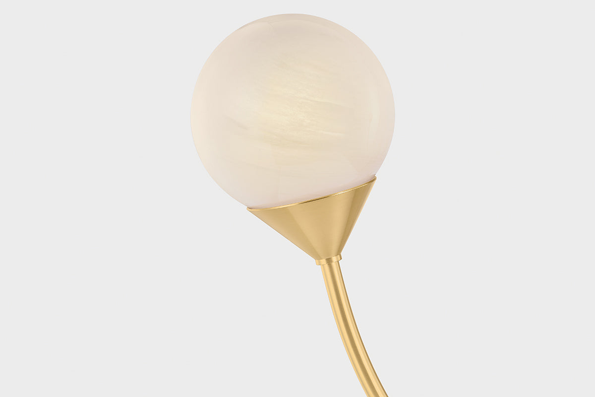 Mitzi by Hudson Valley Lighting Natasha 3-Light Chandelier in Aged Brass, detail view 6